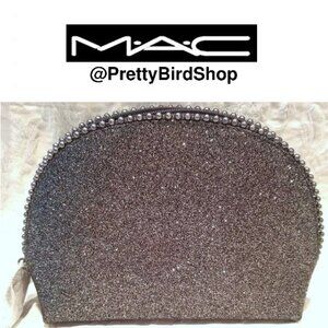 Last one! MAC clutch glitter gray makeup cosmetic case bag NEW Limited Edition